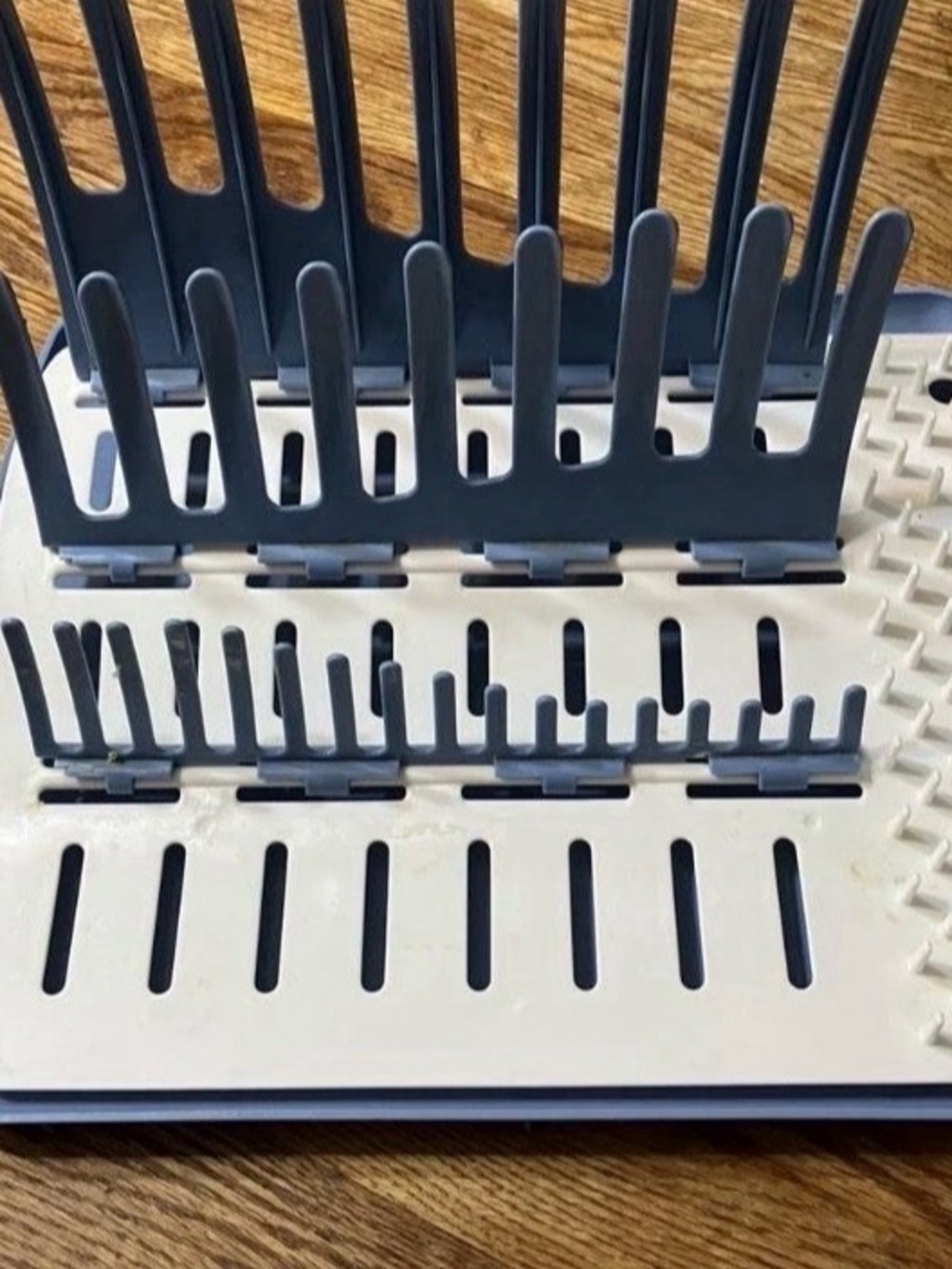 Collapsible Dish Drying Rack - Dark Gray and White